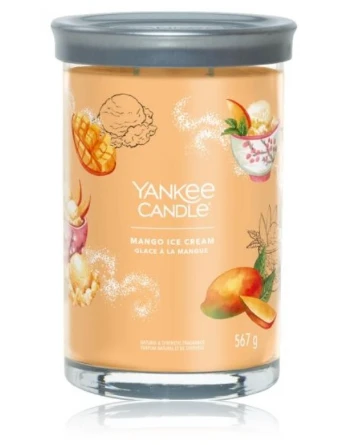 Yankee Candle Aromatinė žvakė Signature tumbler large Mango Ice Kreminis 567 g