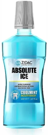 „Zidac Laboratories Absolute Ice Coolmint“ burnos skalavimo skystis, 500 ml