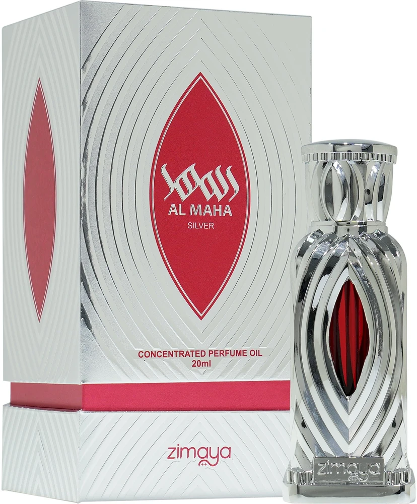 Zimaya Al Maha Sidabrinis CPO aliejiniai kvepalai unisex, 20 ml