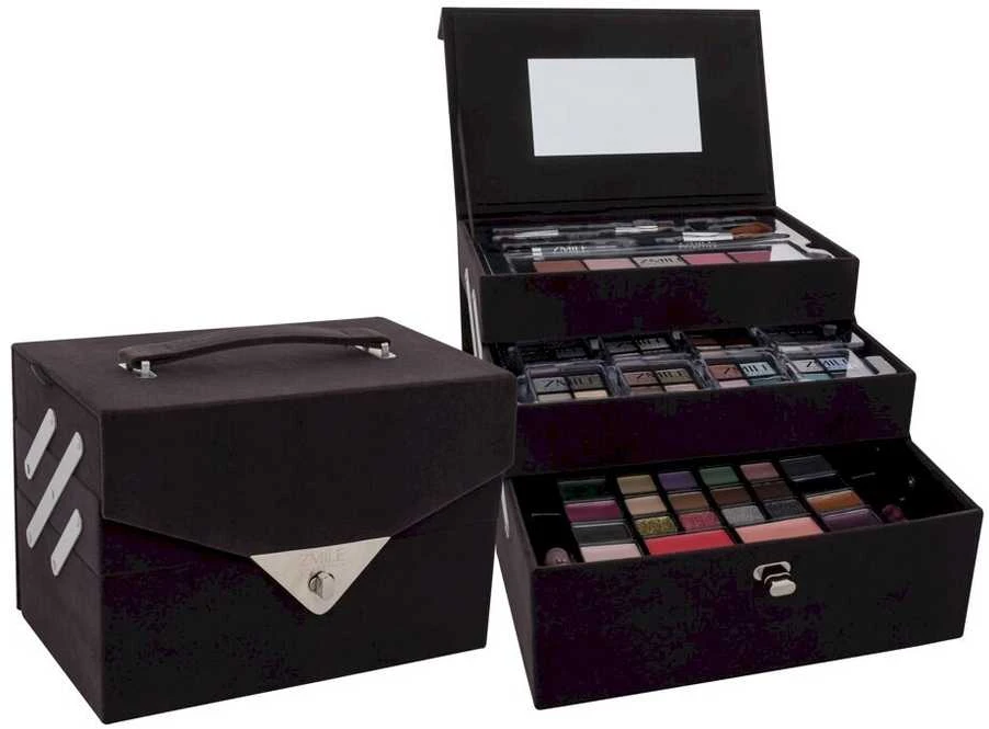 ZMILE COSMETICS Beauty Case Velvety (Dark Pilkas) Limited Edition dekoratyvinės kosmetikos rinkinys
