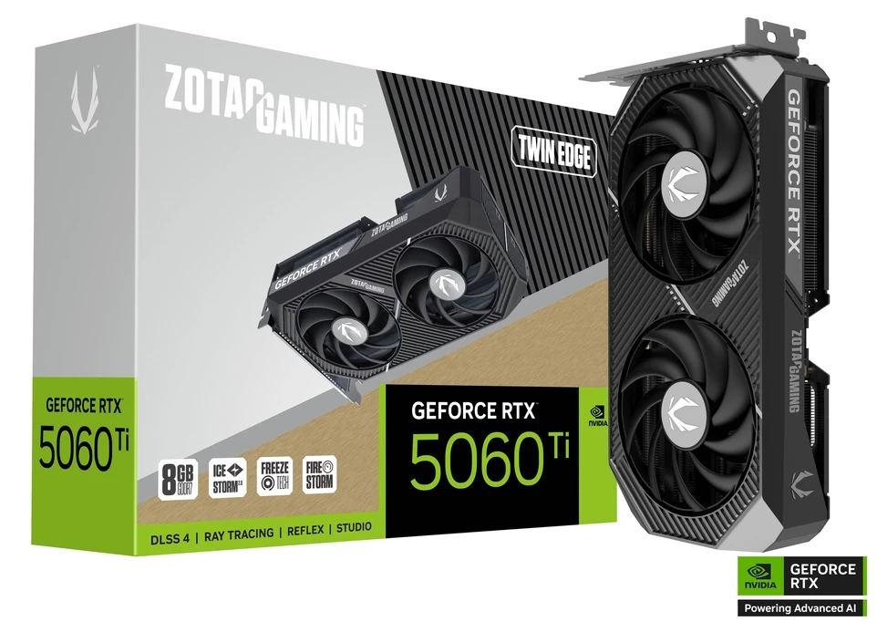 Vaizdo plokštė Zotac ŽAIDIMŲ VAIZDO KARTOGRAMA „GeForce RTX 5050 Twin Edge“ NVIDIA 8 GB GDDR6