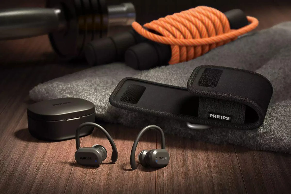 Belaidės sportinės ausinės Philips TAA7306BK/00, Juodos