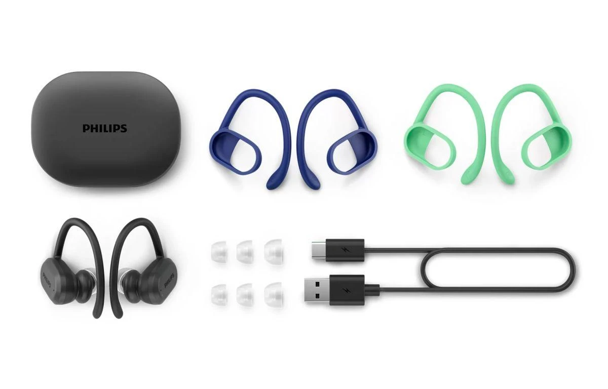 Belaidės sportinės ausinės Philips TAA7306BK/00, Juodos