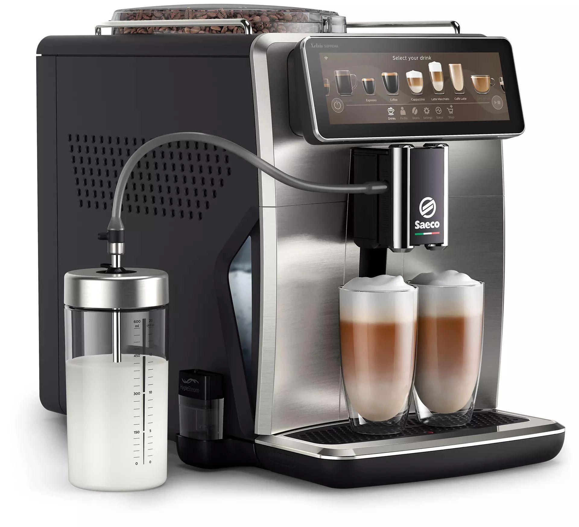 Saeco Xelsis Suprema SM8885/00 Bean to Cup Kavos aparatas - Stainless Steel