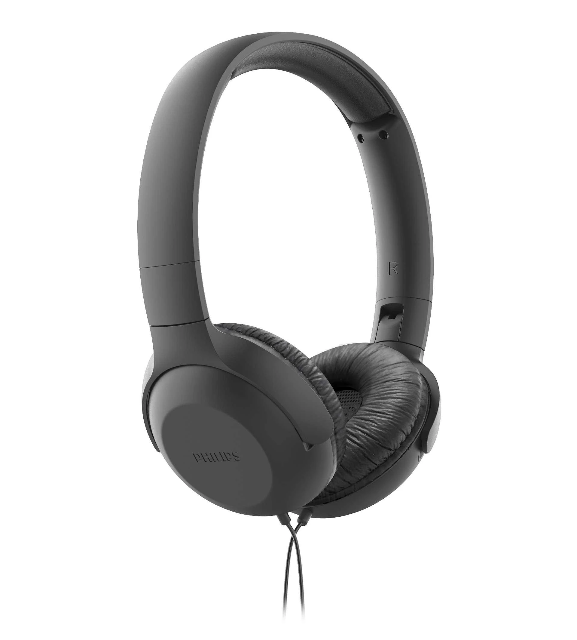 Philips laidinės ausinės, juodos, dešinysis profilis