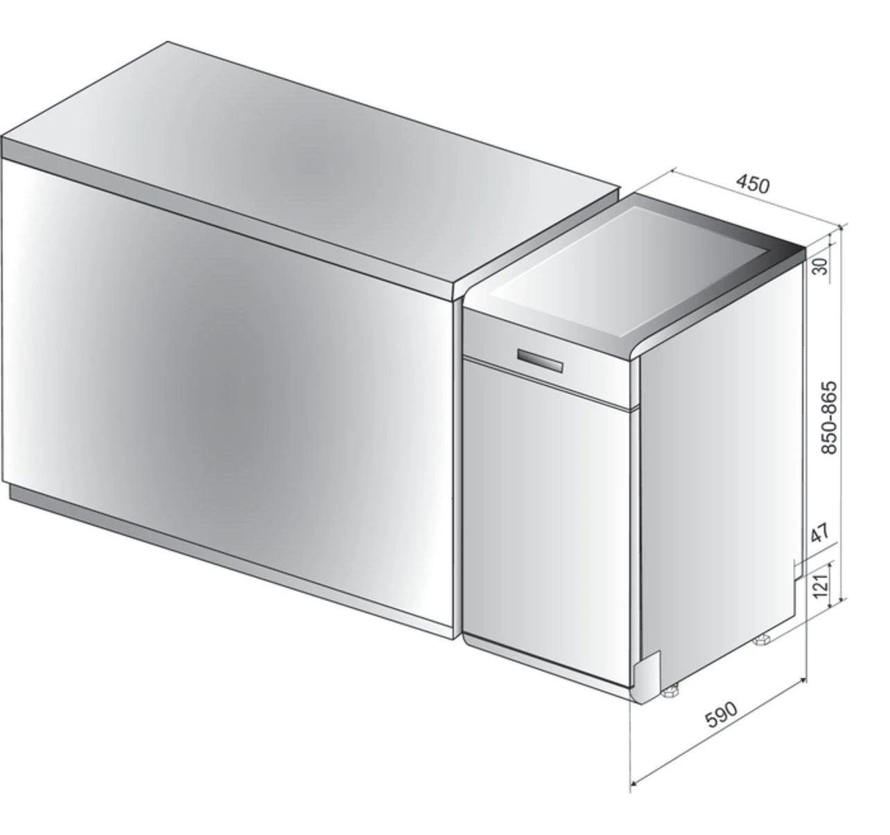 Indaplovė Whirlpool WSFO 3O23 PF X