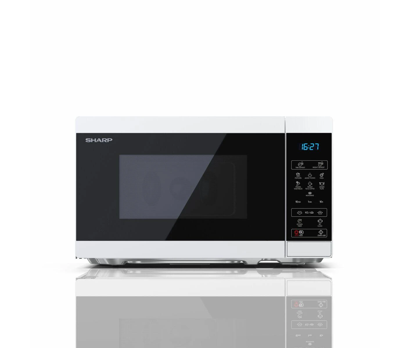 Sharp Aštrus | Mikrobangų krosnelė | YC-MS02E-W | Laisvai stovintis | 20 L | 800 W | Baltas