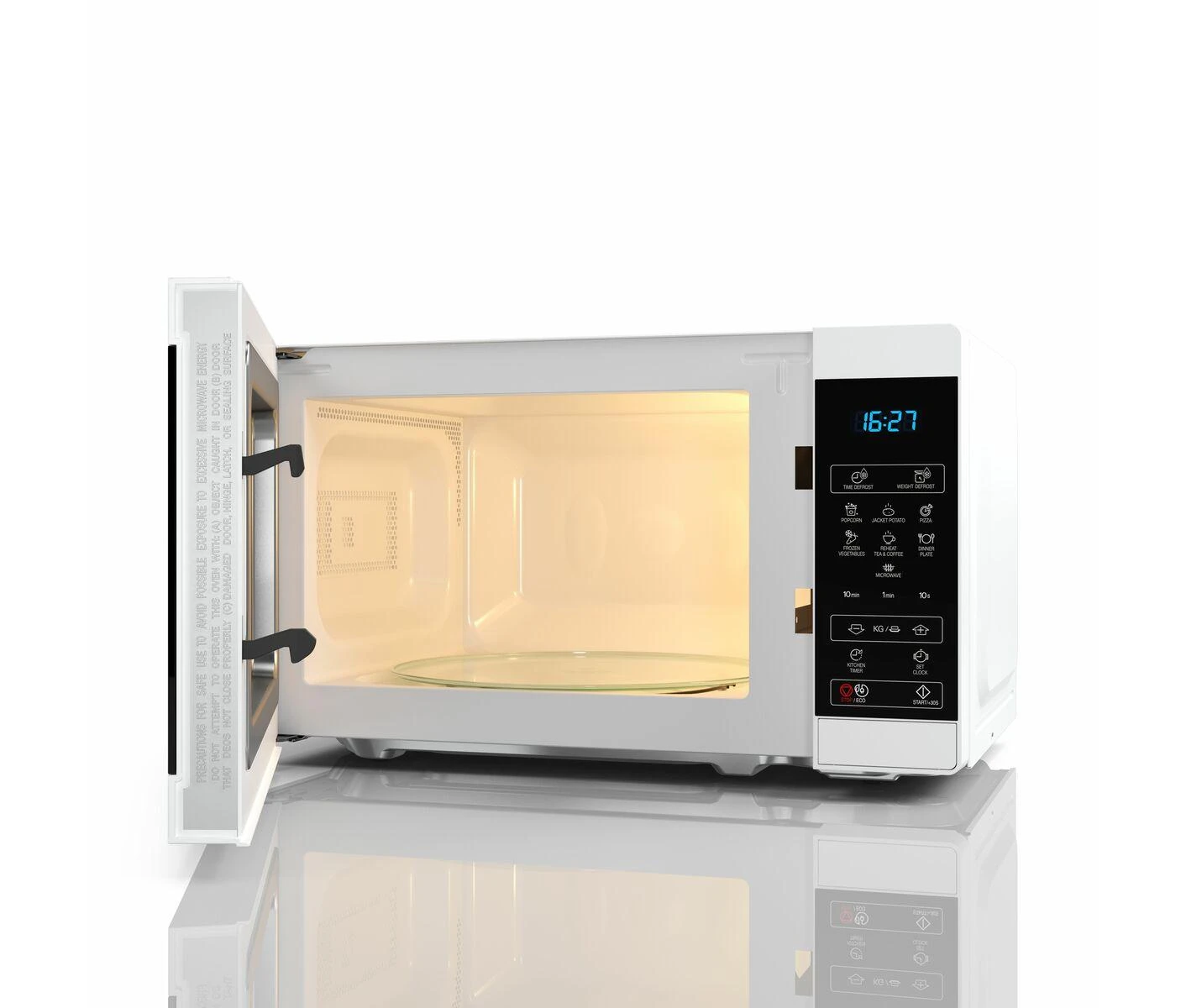 Sharp Aštrus | Mikrobangų krosnelė | YC-MS02E-W | Laisvai stovintis | 20 L | 800 W | Baltas