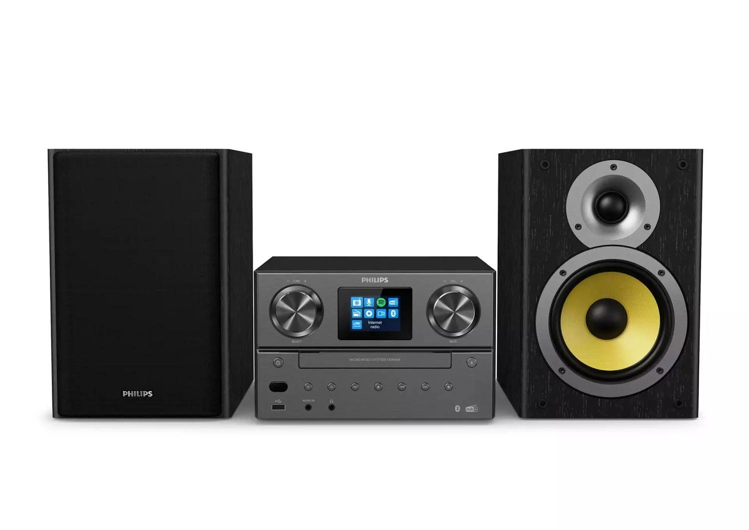 Muzikinis centras Philips Micro Music System TAM8905/10, 100W, interneto radijas, DAB+, Bluetooth, Spotify Connect, USB, MP3-CD