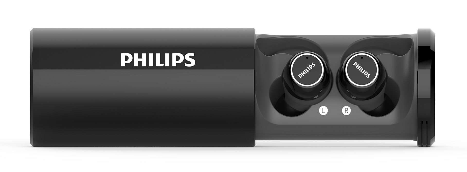 ActionFit Belaidės ausinės Philips TAST702BK/00, Juodos