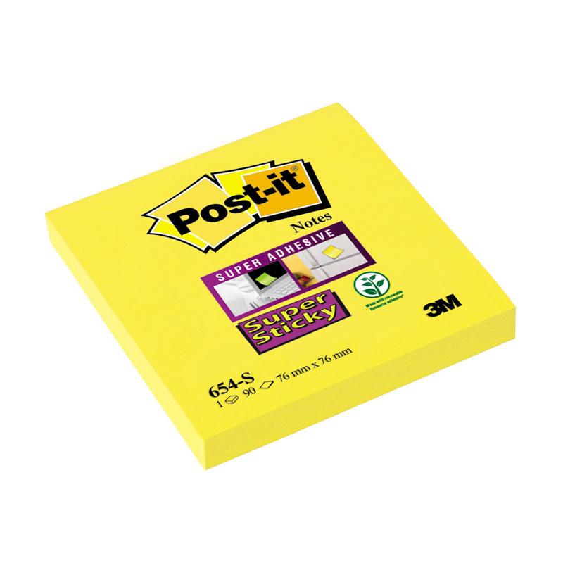 3M Lipnūs lapeliai Post-it Super sticky, 76 x 76 mm, 90 lapelių