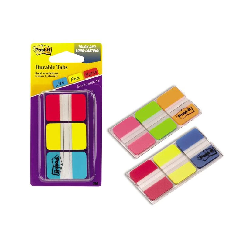 3M Lipnūs žymekliai Post-it, 25,4 x 38 mm, 3 spalvos