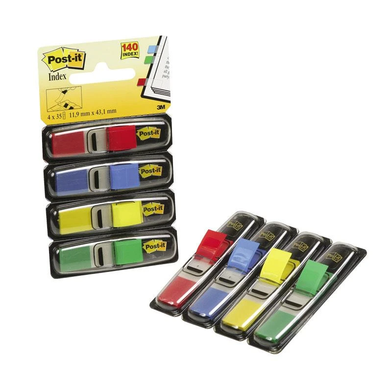 3M Lipnūs žymekliai Post-it, keičiami, 11,9 x 43,1 mm, 4 spalvos