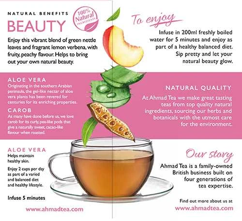 Ahmad Tea Natūrali arbata ''Beauty'', vokeliuose, 20 vnt.