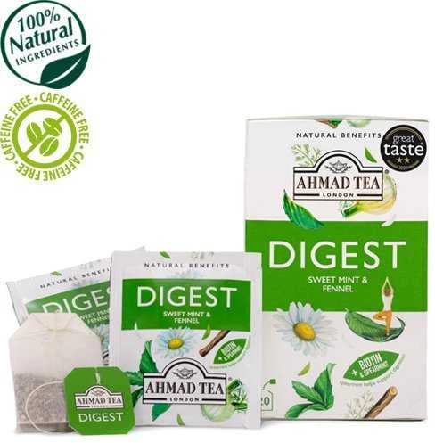 Ahmad Tea Natūrali arbata ''Digest'', vokeliuose, 20 vnt.