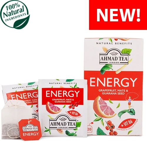 Ahmad Tea Natūrali arbata ''Energy'', vokeliuose, 20 vnt.
