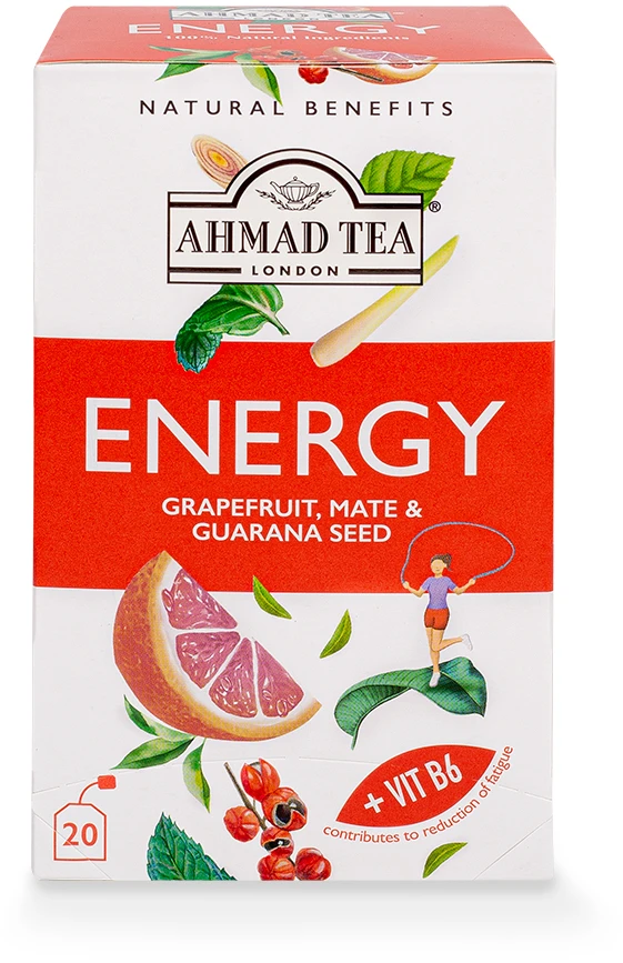 Ahmad Tea Natūrali arbata ''Energy'', vokeliuose, 20 vnt.