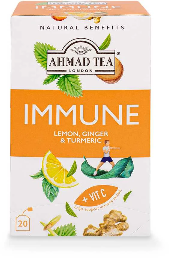 Ahmad Tea Natūrali arbata ''Immune'', vokeliuose su siūlu, 20 vnt.