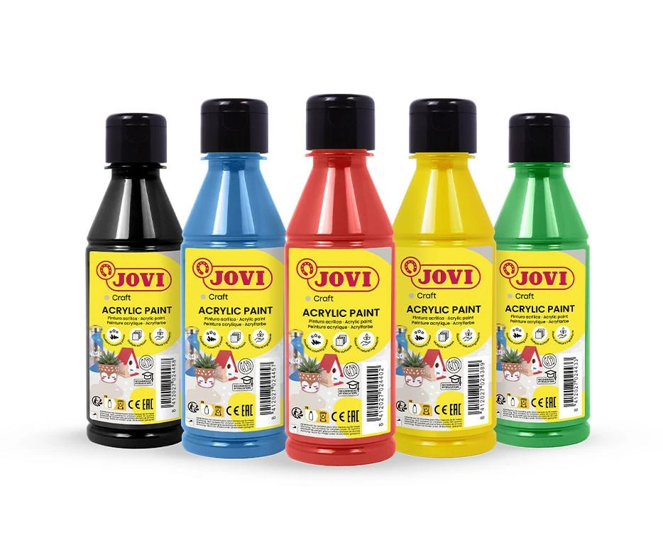 JOVI akrilinių dažų rinkinys, 250ml buteliukai