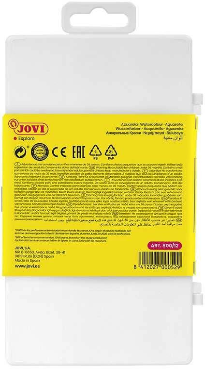Akvareliniai dažai JOVI, 12 spalvų rinkinys