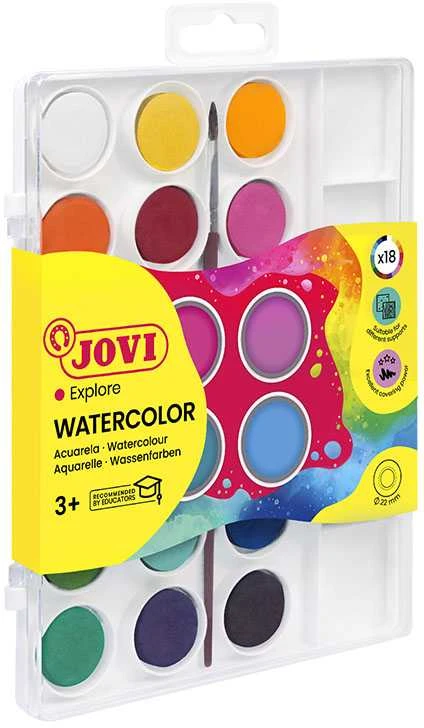 Akvareliniai dažai JOVI , 18 spalvų rinkinys
