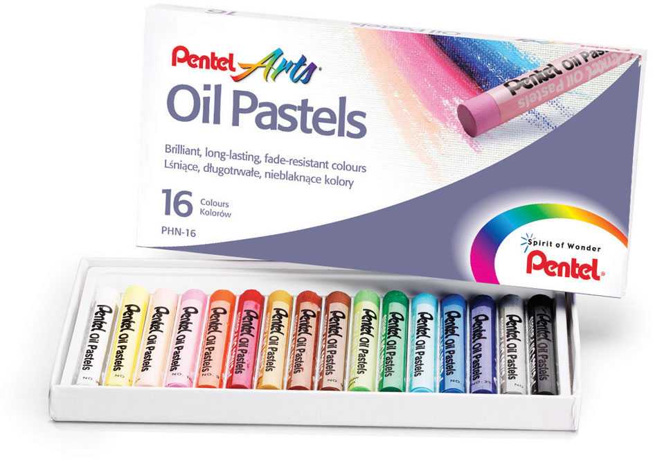Aliejinės kreidelės PENTEL ARTS, 16 spalvų