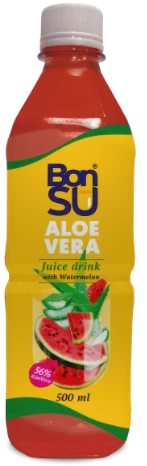 Aloe Vera sulčių gėrimas BONSU arbūzų skonio su minkštimu, (59%), 500ml
