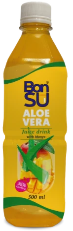 Aloe Vera sulčių gėrimas BONSU mangų skonio su minkštimu, (59%), 500ml