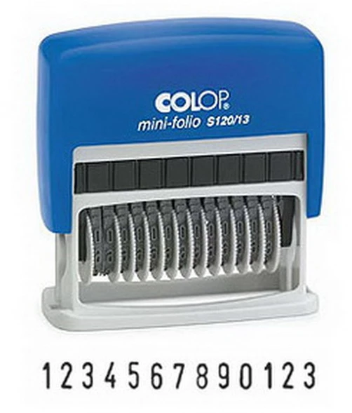 Antspaudas Mini-Numeratorius S120/13, COLOP, 13 simbolių