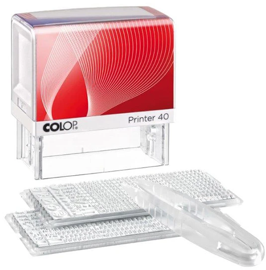Colop Printer 40 antspaudų rinkinys su raidžių komplektu