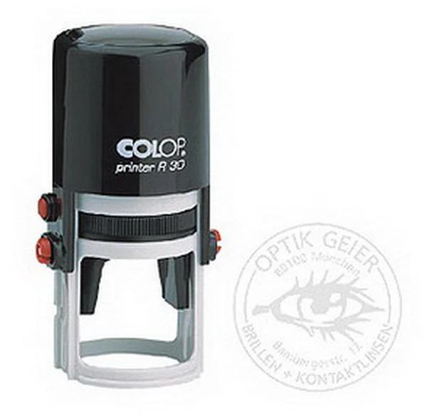 COLOP Printer R30 antspaudas su juodu korpusu