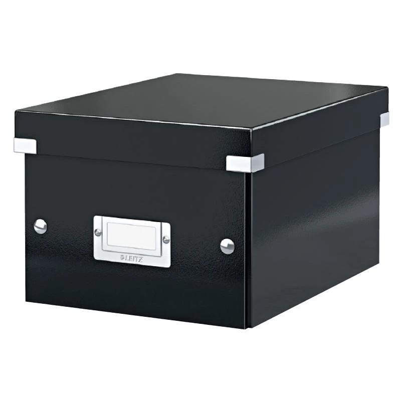 Juoda Leitz archyvavimo dėžė su etikete