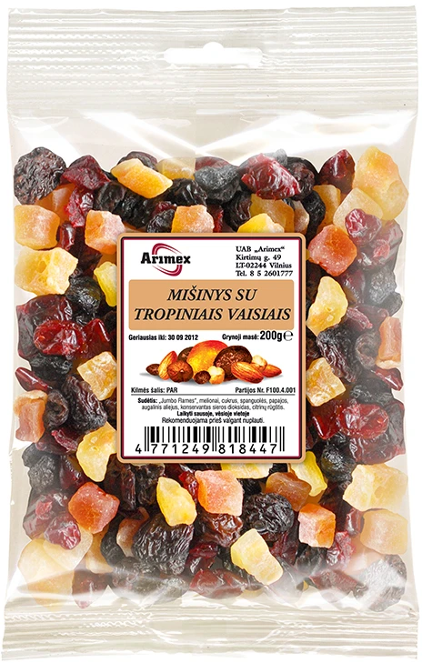 Arimex Mišinys su tropiniais vaisiais, 200 g