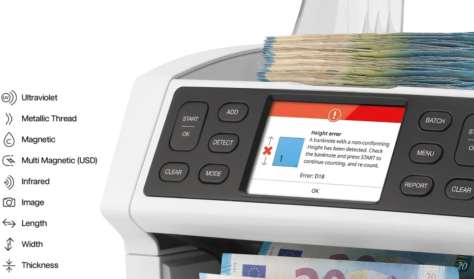 Automatinis banknotų skaičiavimo/tikrinimo aparatas SafeScan 2865-SC