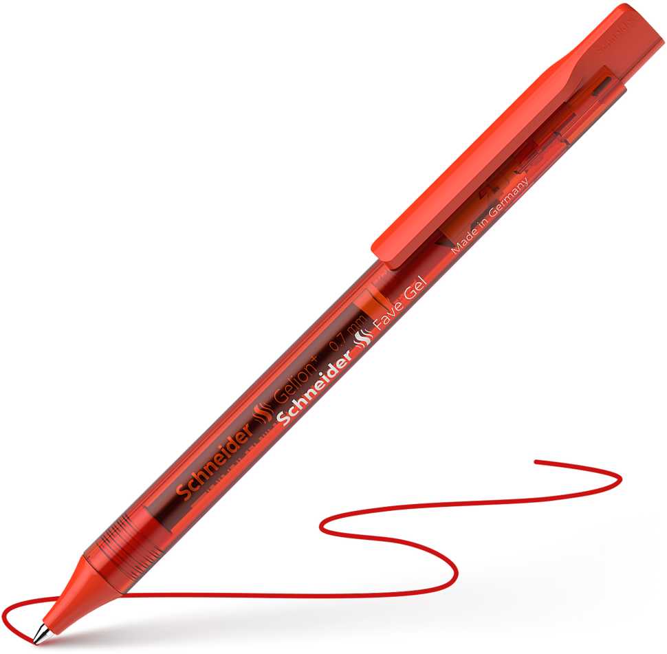 Automatinis tušinukas SCHNEIDER Fave Gel, 0,7mm, raudonos sp.