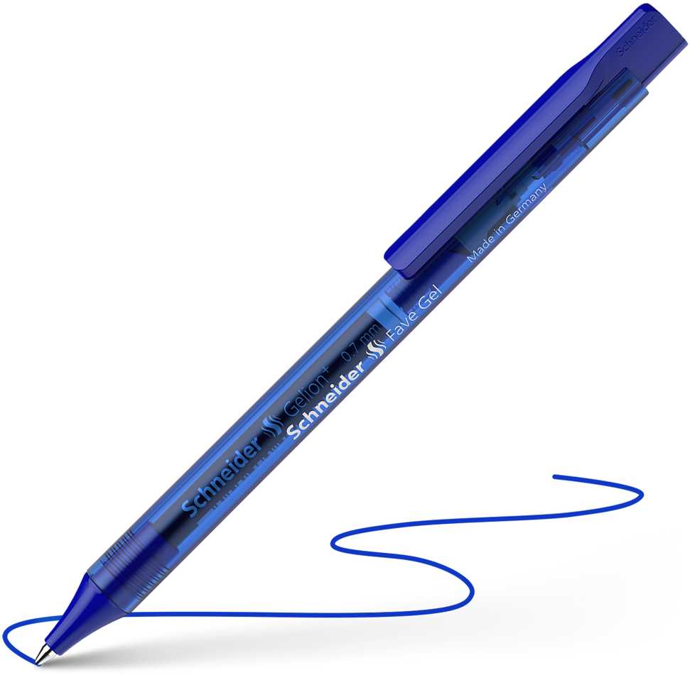 Automatinis tušinukas SCHNEIDER Fave Gel, 0,7mm, mėlynos sp.