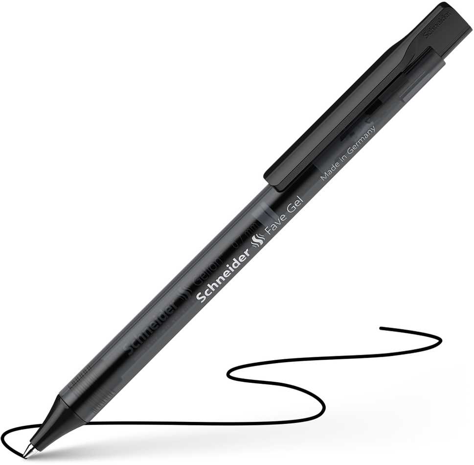 Automatinis tušinukas SCHNEIDER Fave Gel, 0,7mm, juodos sp.