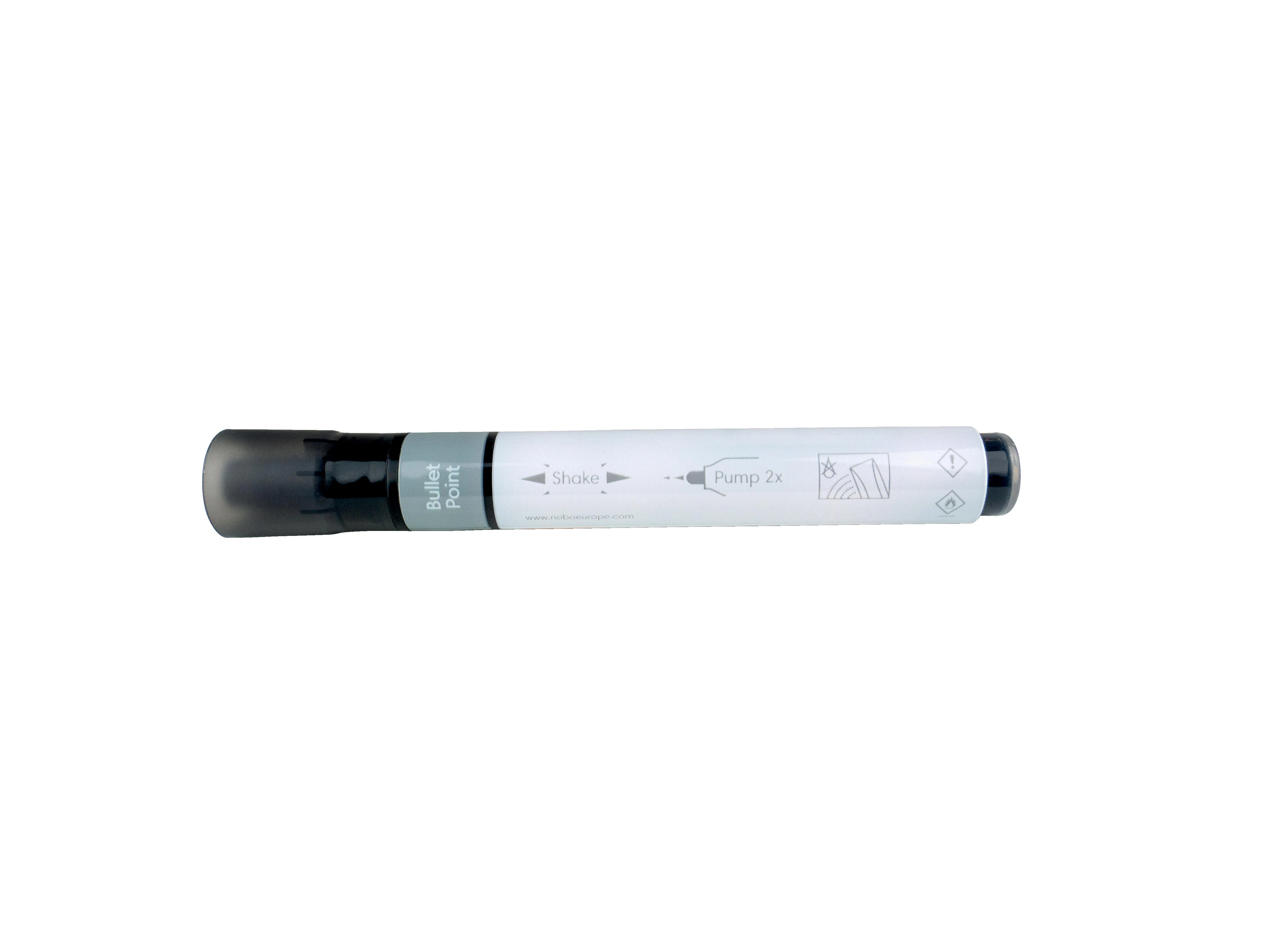 Baltos lentos žymekliai NOBO Liquid Ink, 12 vnt., įv. spalvų