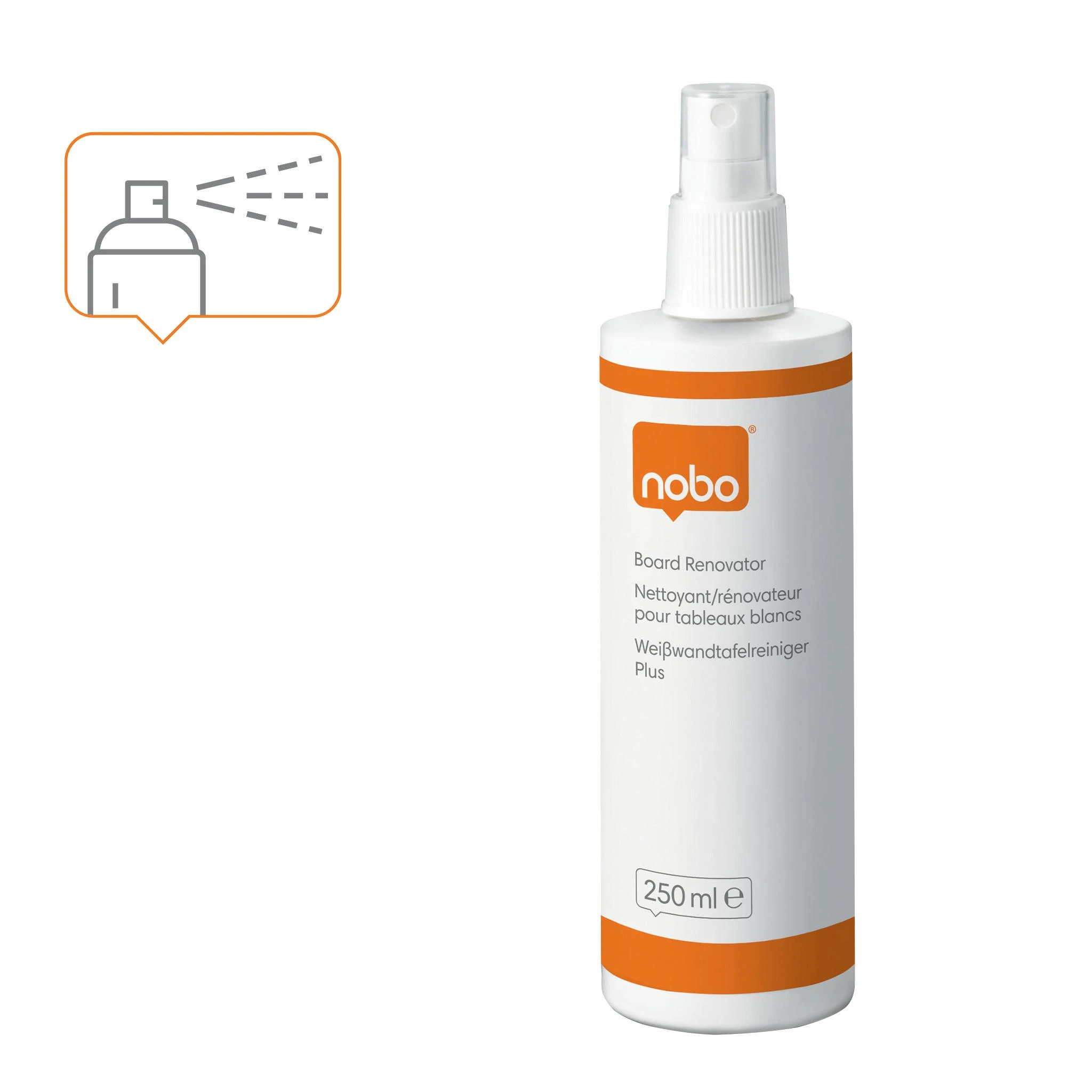 Baltųjų lentų valymo ir atnaujinimo skystis NOBO, 250 ml.