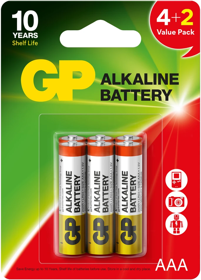 gp BATTERIES 24AR 4+2PCS (AAA)