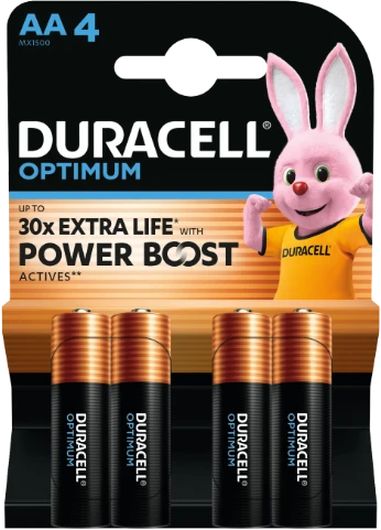 Duracell Optimum AA baterijos, 4 vnt. pakuotė