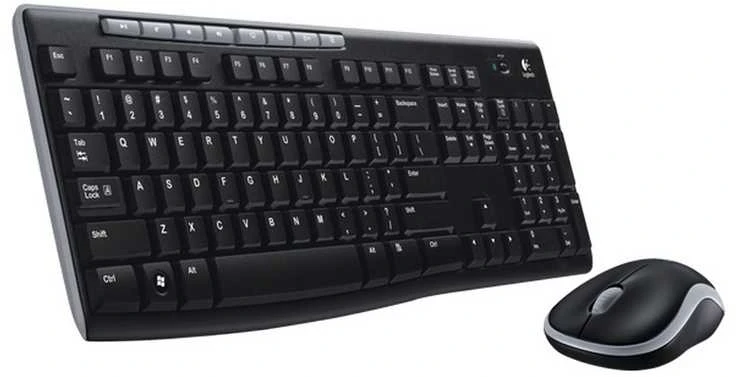 Belaidis klaviatūros ir pelės rinkinys Logitech MK270, QWERTY išdėstymas
