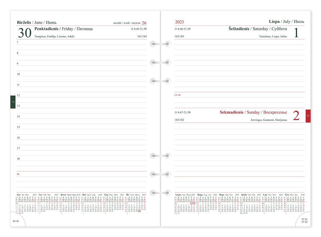 Timer Kalendorius MAXI organizer 2026 A5, oda, juoda