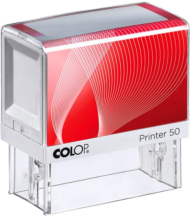 Colop Printer 50 kampinis korpusas raudonu viršumi