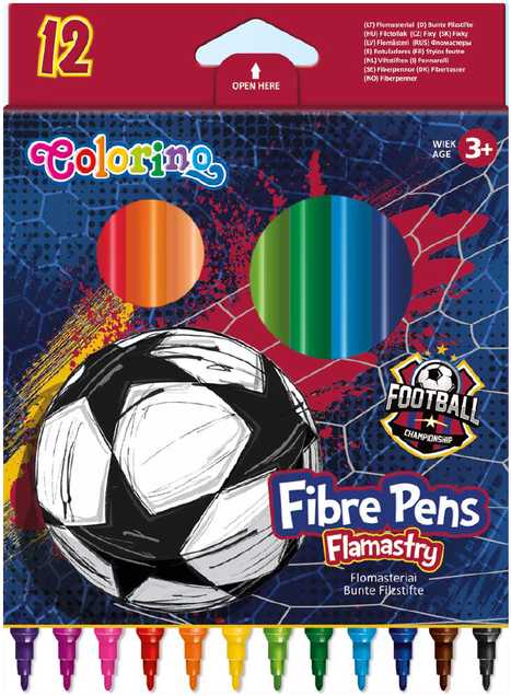 Colorino Flomasteriai 12 spalvų Football