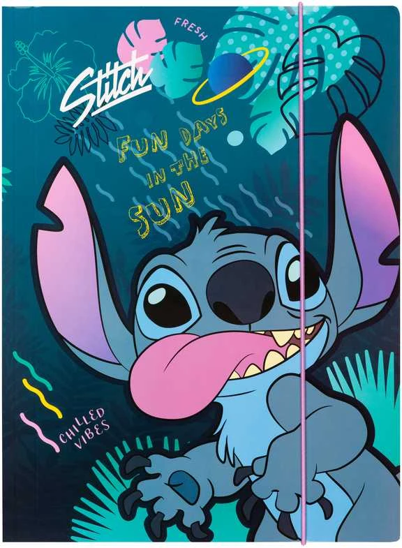 Cool Pack Aplantas-dėklas su gumele Disney Mėlyna "STITCH" Motyvas nr.3, A4
