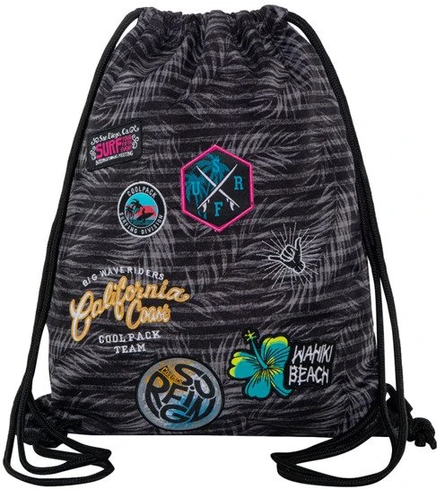 Cool Pack Maišelis sportinei aprangai CoolPack Sprint Badges Girls Pilkas