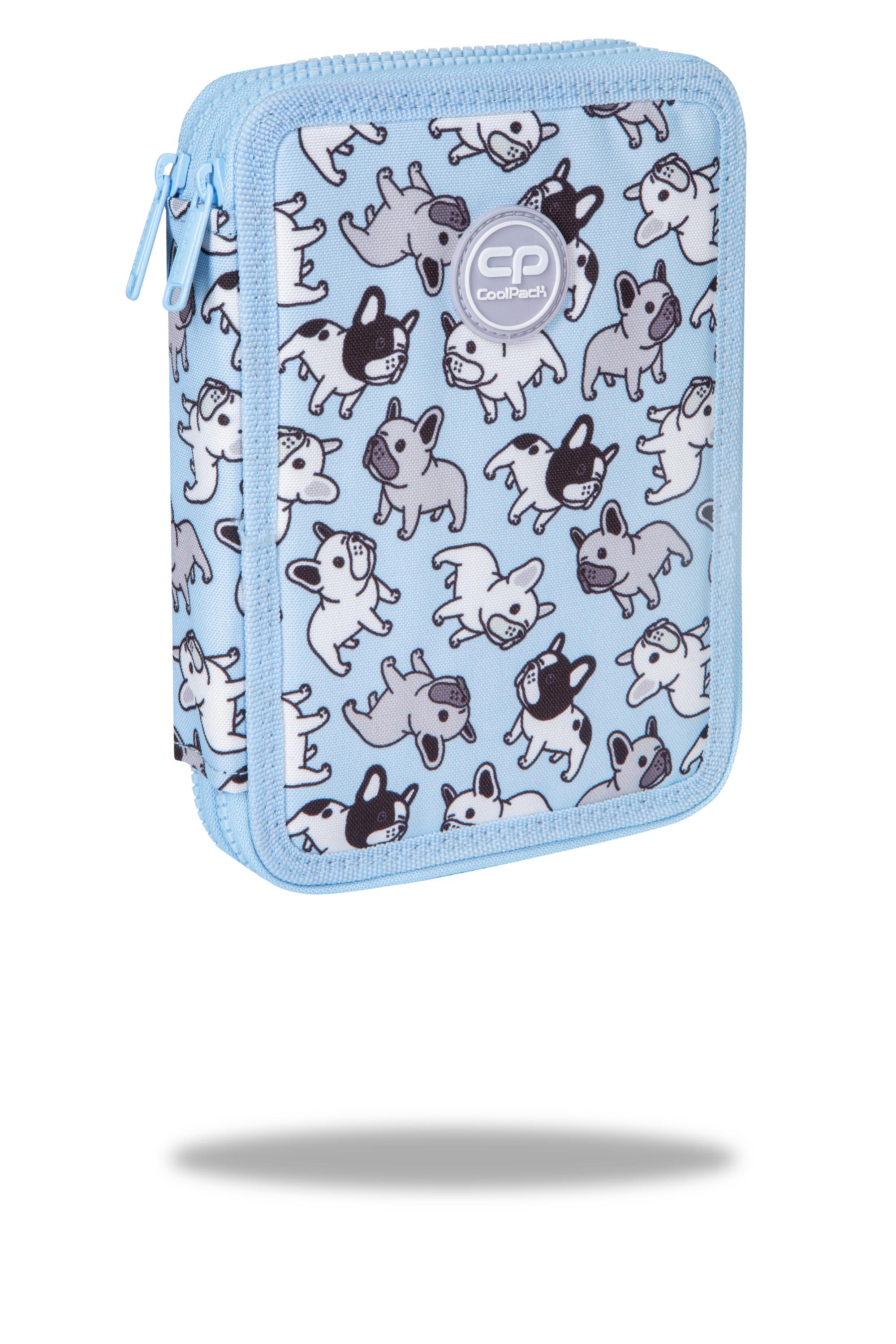 Cool Pack Forminis dviejų skyrių penalas su priedais CoolPack Jumper XL Cute Bulldogs