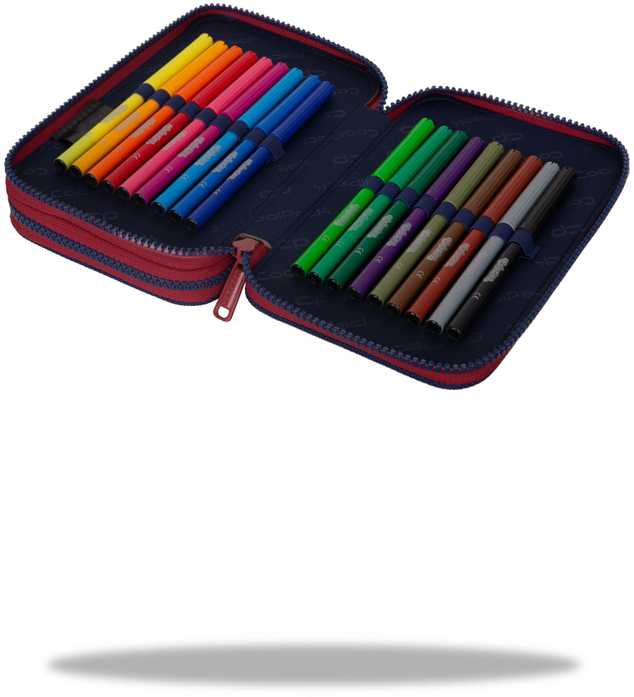 Cool Pack Forminis dviejų skyrių penalas su priedais CoolPack Jumper 2 Gradient Costa