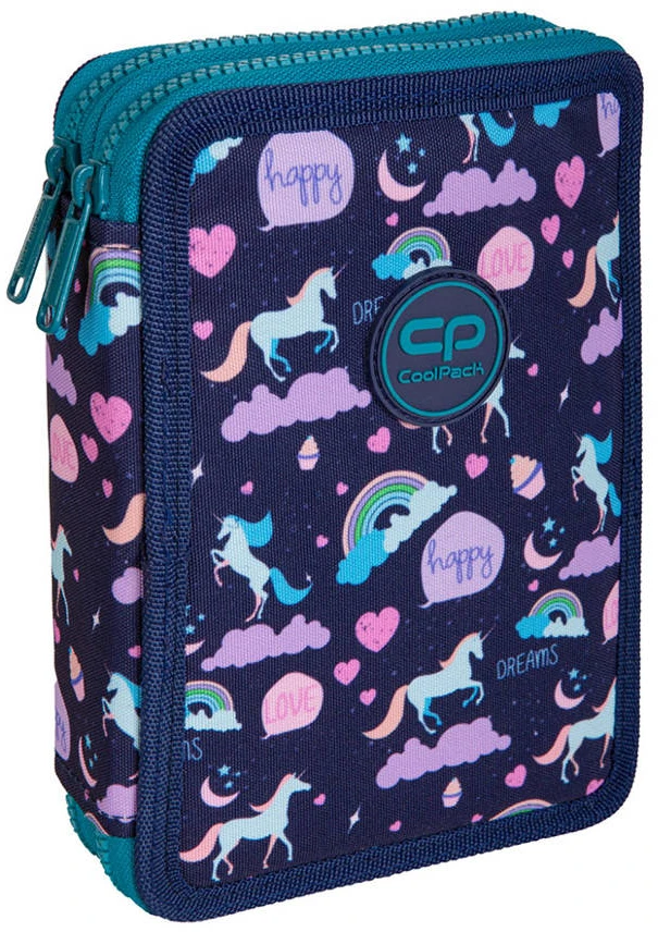 Cool Pack Forminis dviejų skyrių penalas su priedais CoolPack Jumper XL Happy Unicorn